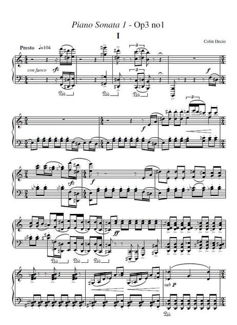 Piano Sonata No.1 Decio